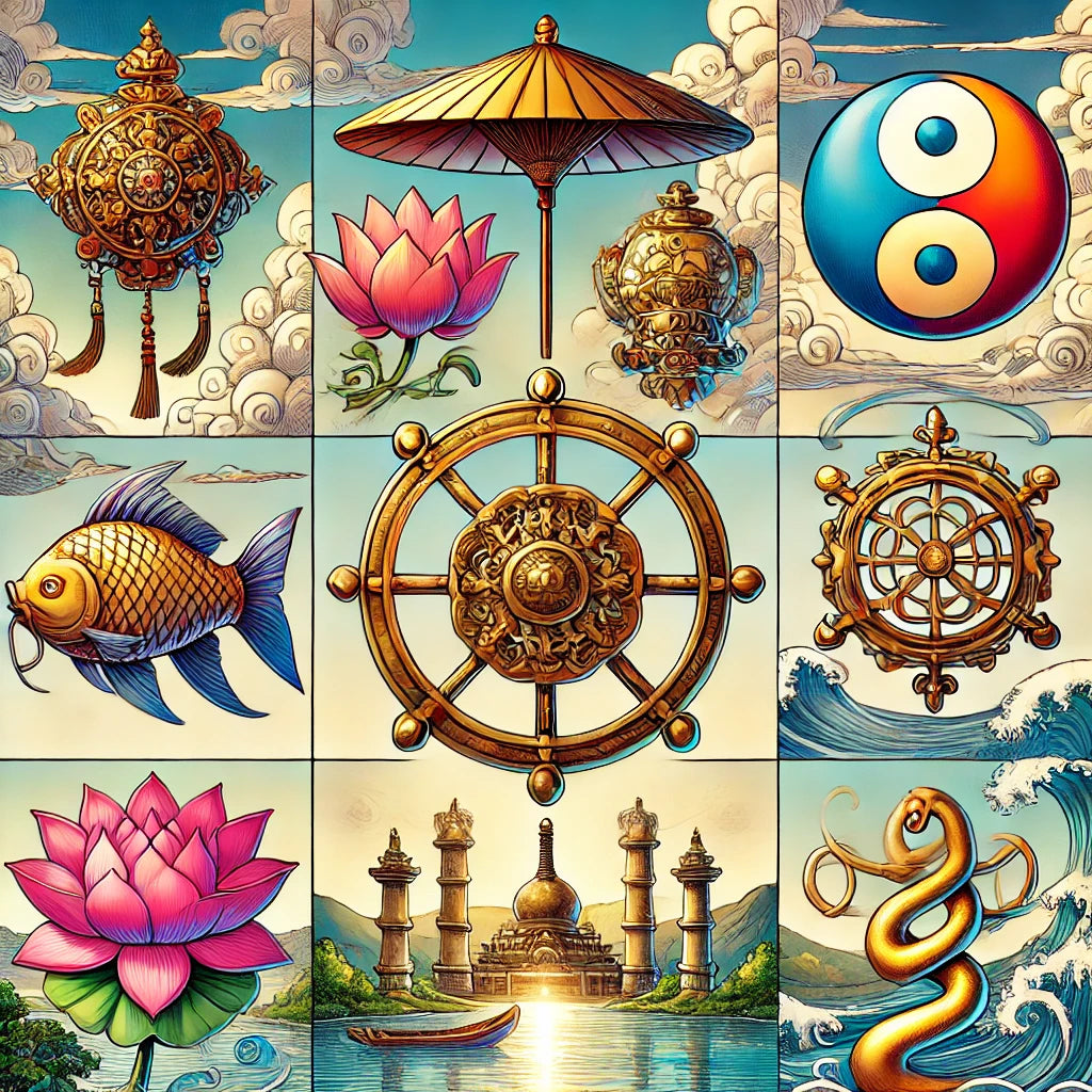 L'Ashtamangala : Les Huit Symboles Auspicieux du Bouddhisme