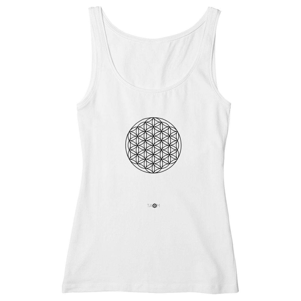 Débardeur Femme FLEUR DE VIE - face_blanc