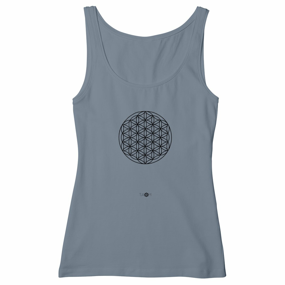 Débardeur Femme FLEUR DE VIE - face_gris