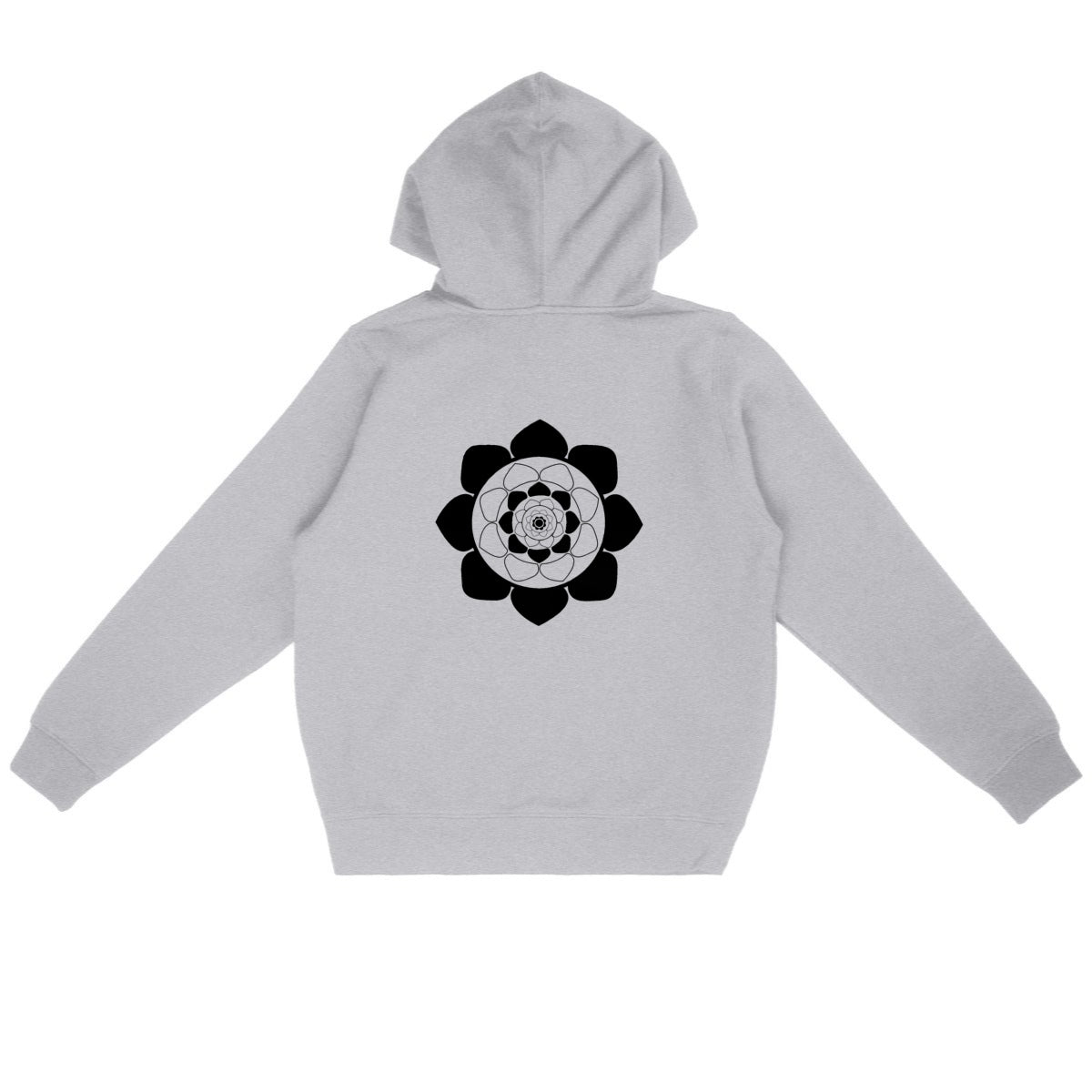 Sweat à capuche Unisexe Mandala TAOM Noir dans le dos